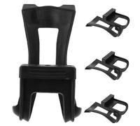 PEPLAYTAL 4PCS Adjustable Bike Pedal Toe Clips Cage with Elastic Foot Strap for Road Mountain Exercise Bikes Enhanced Foot Security and Easy Installation Cycling Accessories
