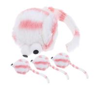 PEPLAYTAL 4pcs Authentic Mouse Look Simulation Plush Mouse Sturdy Build Cat Toys Eyecatching Design Kitten Toys Boredom Reduction Pet Wide Application Home Pet Store