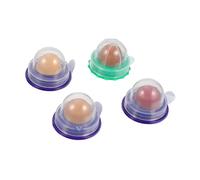 PEPLAYTAL 4pcs Catnip Treat Balls for Cats Molar Teeth Cleaning Chew Toys with Adhesive Base Includes Original Flavor Salmon and Tuna for Indoor Kittens