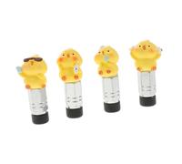 PEPLAYTAL 4pcs Creative Duck Bike Valve Caps Cycling Valve Stem Covers with Versatile Adapter for Stylish Tire Protection for Family Bikes