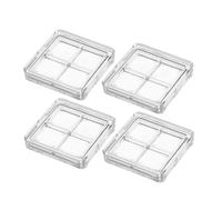 PEPLAYTAL 4pcs Empty Box of Eyeshadow Makeup Making Pans Fillable Travel Makeup Palette Lipstick Palette Empty Lip Stick Palette Empty Eyeshadow Palette The Pet Transparent