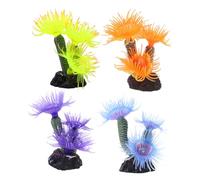 PEPLAYTAL 4pcs Fake Coral Aquarium Decorations Lifelike Resin Ornaments for Fish Tank Landscaping Multi Color Artificial Coral Plants Easy Maintenance Shelter for Freshwater and Environments
