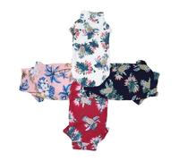 PEPLAYTAL 4pcs Pet Hawaiian Shirt Lightweight Polyester Casual Dog Camp Shirts for Summer Beach Party Puppy Costume with Vivid Colors Xxl