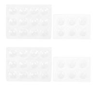 PEPLAYTAL 4pcs Porcelain Spot Plate Ceramics Borehole Reaction Board for Laboratory Chemical Testing and Scientific Experiments
