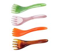 PEPLAYTAL 4Pcs Resin Scalp Massager Comb for Hair Growth Head Scratcher with Five Claws Comfortable Massage Tool for Relaxation and Improved Circulation Random Color