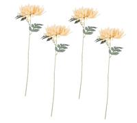 PEPLAYTAL 4pcs Silk Artificial African Daisies Flowers Single Stem Faux Chrysanthemum Color Home Decor Photography Props DIY Floral Arrangement