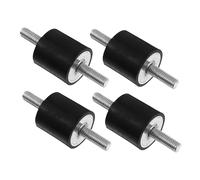 PEPLAYTAL 4pcs Threaded Rubber Vibration Isolator Mounts Double-ended Shock Absorber with Studs for Motor Stability Noise Reduction and Wear Resistance