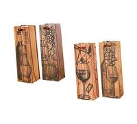 PEPLAYTAL 4pcs Wine Bottle Bags Wine Holder Pouch for Single Bottle Tote Carrier Random Style