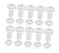 PEPLAYTAL 50 Sets Greenhouse Bolts and Hex Nuts Repair Kit Aluminum Square Head Bolts with Clamping Nuts Multipurpose Fasteners for Aluminum Greenhouses and Shelves Protection Against Bad