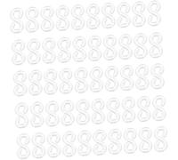 PEPLAYTAL 500Pcs Transparent White S Clips Plastic Connectors for Rubber Band Bracelets DIY Jewelry Making Accessories Lightweight Compact for Bracelets Necklaces Keychains Craft Projects