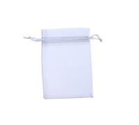 PEPLAYTAL 50PCS Gray Organza Drawstring Bags Durable Gifting Pouches for Weddings Parties Festivals Jewelry and Special Occasions Breathable Mesh Design