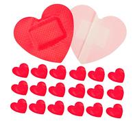 PEPLAYTAL 50Pcs Heart Shaped Caring Patches Breathable Adhesive Bandages for Portable Care and Hemostasis Skin Friendly Non Stick for Daily Use