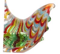 PEPLAYTAL 5pcs Handmade Colorful Glass Rooster Figurine Miniature Chicken Statue with Artful Detailing for and Garden Decor Versatile Animal Ornaments
