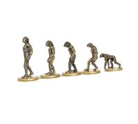 PEPLAYTAL 5pcs Human Evolution Dark Gold Educational Primitive Model for Cognitive Plaything School Teaching Aid Material