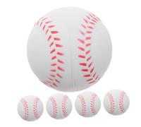 PEPLAYTAL 5pcs PU Sponge Baseballs Soft Training Balls for Indoor Outdoor Practice Lightweight Absorbing Tee Ball Baseballs for Beginners