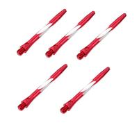 PEPLAYTAL 5pcs Red Aluminium Alloy Dart Shafts Standard Threaded Stems Lightweight Metal Rod Accessories for Dart Players with Enhanced Grip and Reduced Bounce Outs