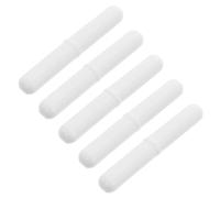 PEPLAYTAL 5pcs White Ptfe Magnetic Stir Bar Set Chemical Resistant Lab Stir Plate Rods for Flat Bottom Beakers Uniform Mixing Laboratory DIY Project