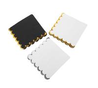 PEPLAYTAL 60pcs Decorative Paper Napkins with Scalloped Edges Disposable Party Serviettes for Birthday Wedding BBQ Tea Party Elegant Black Ivory Gold Pearl Silver Colors for Easy Cleanup