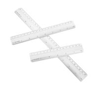 PEPLAYTAL 6pcs Aluminum Alloy Ruler Set with Dual Scale Precision Measuring Tool for Office Woodworking Engineering Student Use Smooth Edges Metal Construction Metric Units