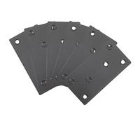 PEPLAYTAL 6pcs Black Stainless Steel Mending Plates with Flat Straight Corner Braces for Furniture Reinforcement Cabinet Shelf Support