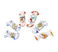 PEPLAYTAL 6pcs Japanese Style Glass Candy Decor Lifelike Home Adornment for Bedroom Living Dining Desktop Decoration