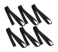 PEPLAYTAL 6pcs Soft Loop Tie Down Straps Heavy Duty Lashing Bands for Secure Motorcycle Dirt Bike Trailer Cargo with Non-slip Stable Anchor Black