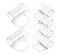 PEPLAYTAL 6pcs Transparent Cordless Roller Shade Handles Lightweight Pulls for Window Blinds Easy Replacement and Maintenance Clips Compatible with Various Curtain Rods