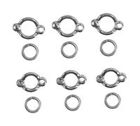 PEPLAYTAL 6Pcs U Shaped Stainless Steel Parrot Foot Rings Bird Ankle Accessories Smooth Surface Pet Foot Chains for Budgie Cockatiel Training