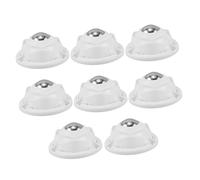 PEPLAYTAL 8 Pcs Adhesive Swivel Caster Wheels Mini Appliance Wheels with Rose-shaped Design Rotation Strong Load-bearing Furniture Movers for Storage Bins and Trash Cans