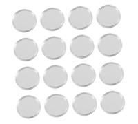 PEPLAYTAL 80pcs Clear Round Plastic Coin Holders with Crescent Lid Edge Protective Coin Capsules for Collectors and Hobbyists Transparent Small Storage Cases Dustproof and