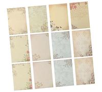 PEPLAYTAL 80pcs Vintage Writing Paper Antique Style Aged Stationery for Letters and Notes Smooth Classic Printed Note Paper for School Graduation and Personal Use