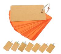 PEPLAYTAL 8Pcs Portable Blank Flashcards with Ring Smooth High-end Paper Note Cards for Study Vocabulary Daily Planning Multi-colored for Office School Home Use