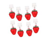 PEPLAYTAL 8pcs Type-c Charging Port Covers Decorative Cartoon Strawberry Pattern Dust Plugs Charging Caps for Phones Fun and Stylish for Usb Ports