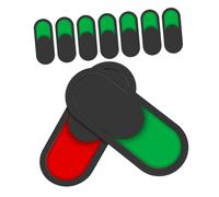 PEPLAYTAL 9pcs Sliding Door Sign with Bright Red Green Indicators Acrylic Vacant Occupied Privacy Slider for Bathroom Office Meeting Rooms Easy Status Change Restroom In Use Sign