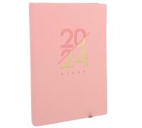 PEPLAYTAL Academic Daily Planner Spiral Notebook Pink Yearly Schedule Organizer for Students Office Teachers with To-do List and Creative Writing Pages