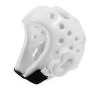 PEPLAYTAL Adjustable Boxing Headgear Lightweight Breathable Protective Helmet for Taekwondo Wrestling Sparring Training with Comfortable Fit for Adults and White