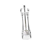 PEPLAYTAL Adjustable Coarseness Manual Pepper Grinder Mill with Transparent Acrylic Spice Storage Bottle Small Kitchen Condiment Container for Salt and Pepper Refillable and Smooth Design