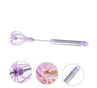 PEPLAYTAL Adjustable Semi-Automatic Egg Whisk Handheld Blender Violet Multifunctional Kitchen Tool for Beating Eggs Batter Butter and Chocolate with Thickened Handle for Easy Grip and