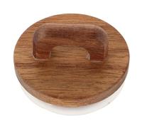 PEPLAYTAL Airtight Wide Mouth Glass Jar Lid with Silicone Seal Wooden Storage Cover for Canning Natural Round Handle Reusable Wood Lid to Preserve Freshness and Prevent Leaks