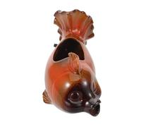PEPLAYTAL Ancient Ceramic Fish Fountain with Built Filter Compact Tabletop Water Feature for Garden and Indoor Decor Creative Animal Sculpture for Freshwater and Saltwater Bowls