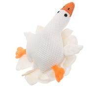 PEPLAYTAL Animal Bath Loofahs Goose Kids Body Loofah Cartoon Shower Cute Bath Sponge Pouf Body Scrubbers Mesh Sponge for Children Shower Baby Washing Exfoliating White