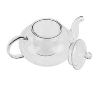 PEPLAYTAL Borosilicate Glass Tea Pot Heat-Resistant Clear Teapot with Strainer for Blooming and Loose Leaf Tea Lightweight Design for Home and Office Use