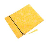PEPLAYTAL Buddhist Zen Book Wrap Cloth Bag Yellow Fabric Scripture Pouch Organizer for Bible and Documents with Unique Dragon Pattern and Convenient Handle