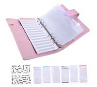 PEPLAYTAL Budget Binder with Cash Envelopes and Colorful Money Saving Portable Loose-Leaf Planner for Expense Tracking and Financial Goal Planning Includes Transparent Pouches and English