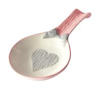 PEPLAYTAL Ceramic Spoon Rest Compact Marble Scoop Holder Household Kitchen Accessory Decorative Tableware Cradle for Dinner Scoop and Utensil Protection