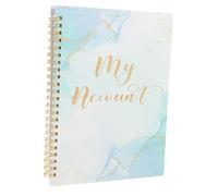 PEPLAYTAL Checkbook Register Marble Design Financial Accessory Portable Currency Expense Tracker Personal Bank Account Ledger for Efficient Check Management and Record-keeping