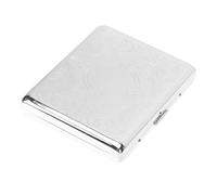 PEPLAYTAL Cigarette Box Holder Case Stainless Steel Automatic Opening Portable and Convenient Holds 20 Cigarettes for Smokers