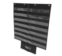 PEPLAYTAL Classroom Calendar Pocket Chart Black Hanging Wall Organizer for Sentence Strips and Word Cards Easy-clean Storage for Teachers Educational Supplies
