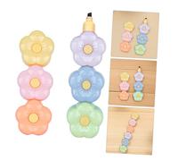 PEPLAYTAL Compact Flower-shaped Highlighter Pen Marking Pens for School and Office Smooth Grip Portable Pocket-sized Stationery for Students