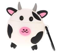 PEPLAYTAL Cow Earbuds Case Silicone Wireless Headset Cover with Charging Hanging Design Compatible with Airpods Generation Cute Protective Earbuds Shell Random Color
